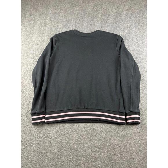 FILA Men's Black Sweatshirt with Colorful Logo Size Large - Picture 2 of 5